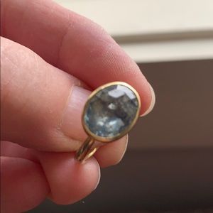 Lola Brooks oval sapphire ring in 18k gold